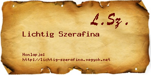 Lichtig Szerafina névjegykártya